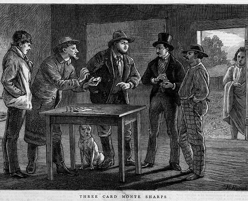 Three Card Monte - Kartentrick 1876 Kartentricks von Goran